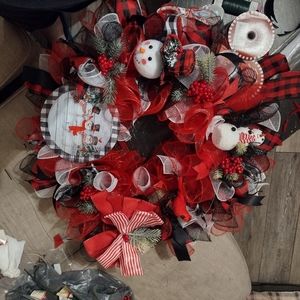 Snowman Christmas Wreath